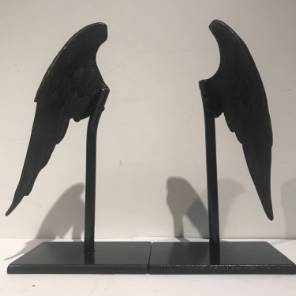 A Decorative Pair of Bronze Angel Wings 